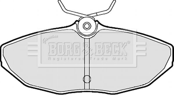 BORG & BECK Комплект тормозных колодок, дисковый тормоз BBP1870